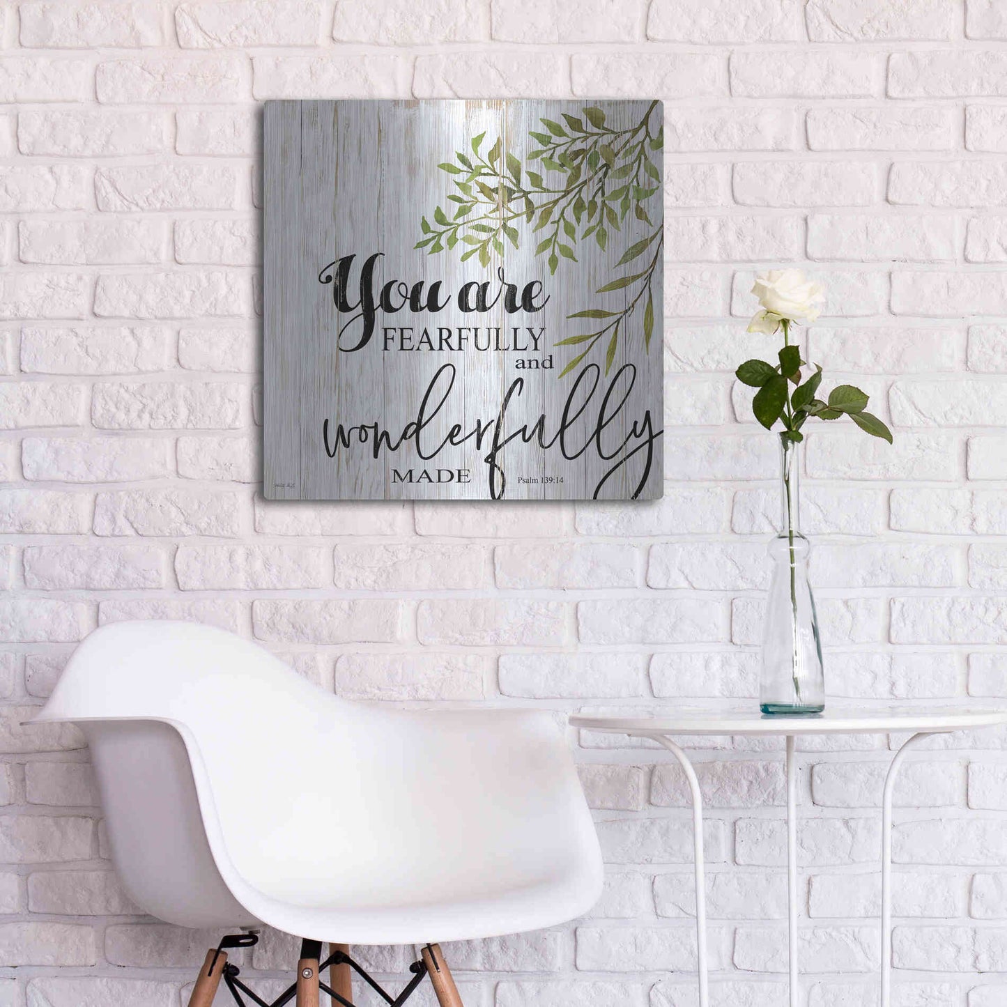 Luxe Metal Art 'You are Fearfully and Wonderfully Made' by Cindy Jacobs, Metal Wall Art,24x24