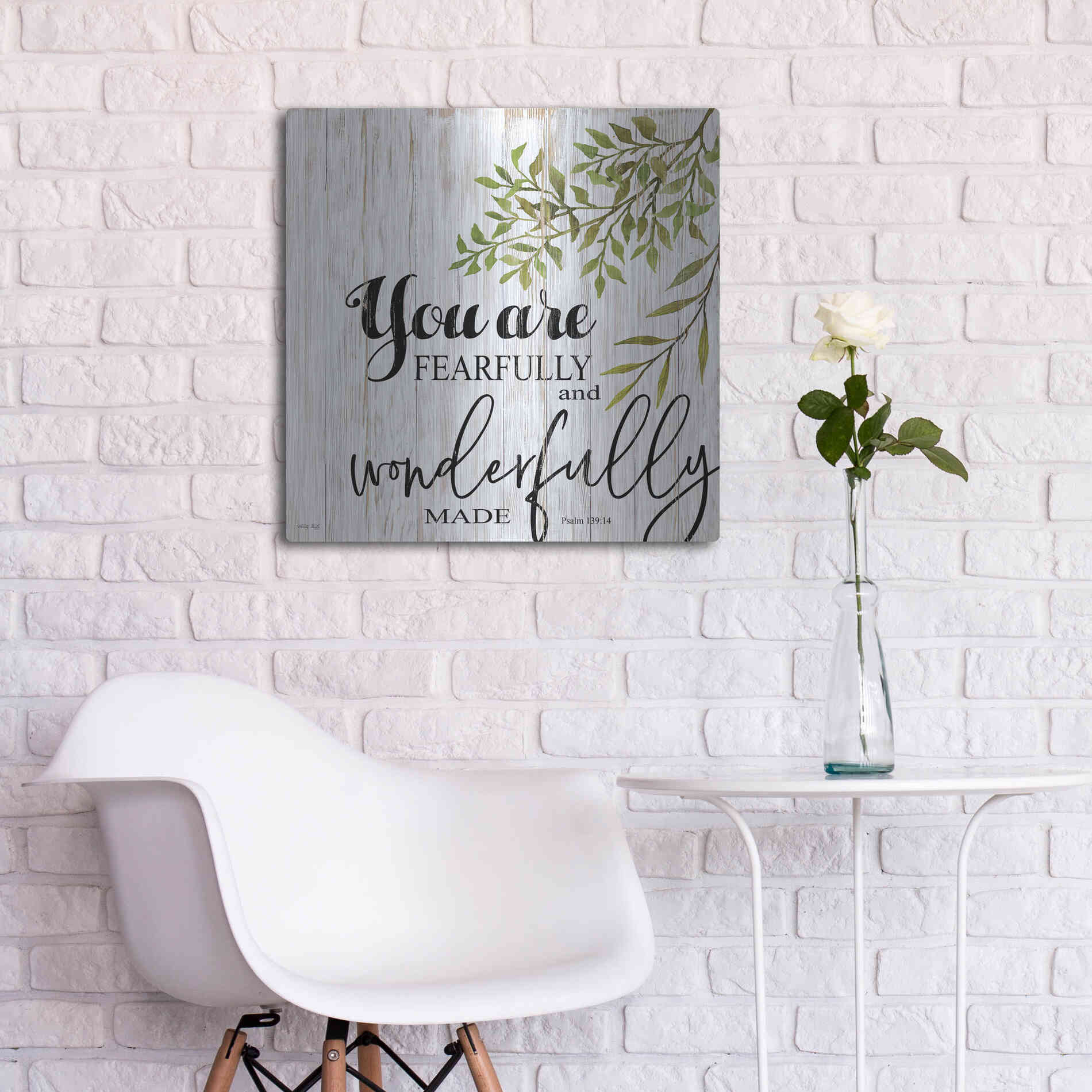 Luxe Metal Art 'You are Fearfully and Wonderfully Made' by Cindy Jacobs, Metal Wall Art,24x24