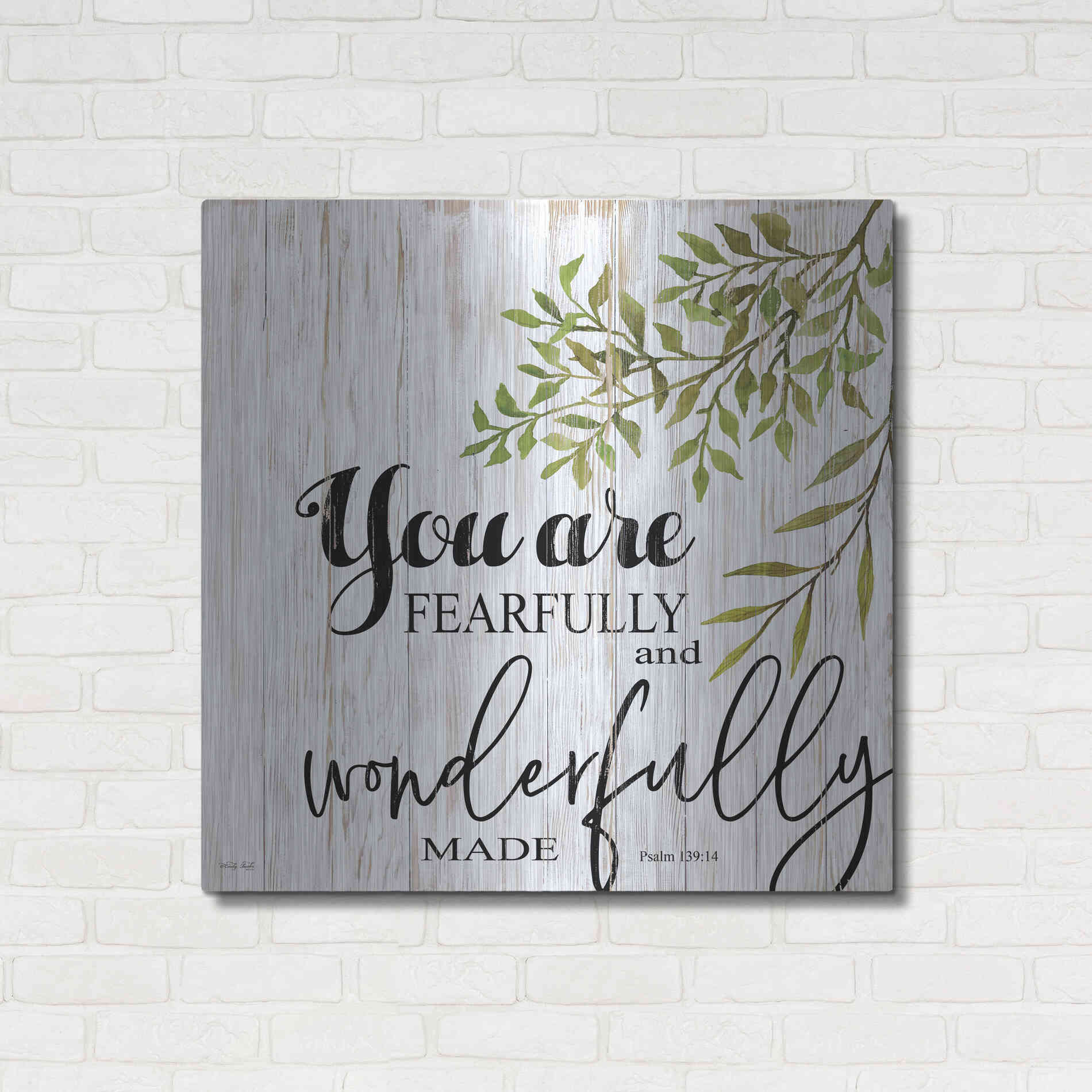 Luxe Metal Art 'You are Fearfully and Wonderfully Made' by Cindy Jacobs, Metal Wall Art,36x36