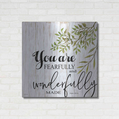 Luxe Metal Art 'You are Fearfully and Wonderfully Made' by Cindy Jacobs, Metal Wall Art,36x36