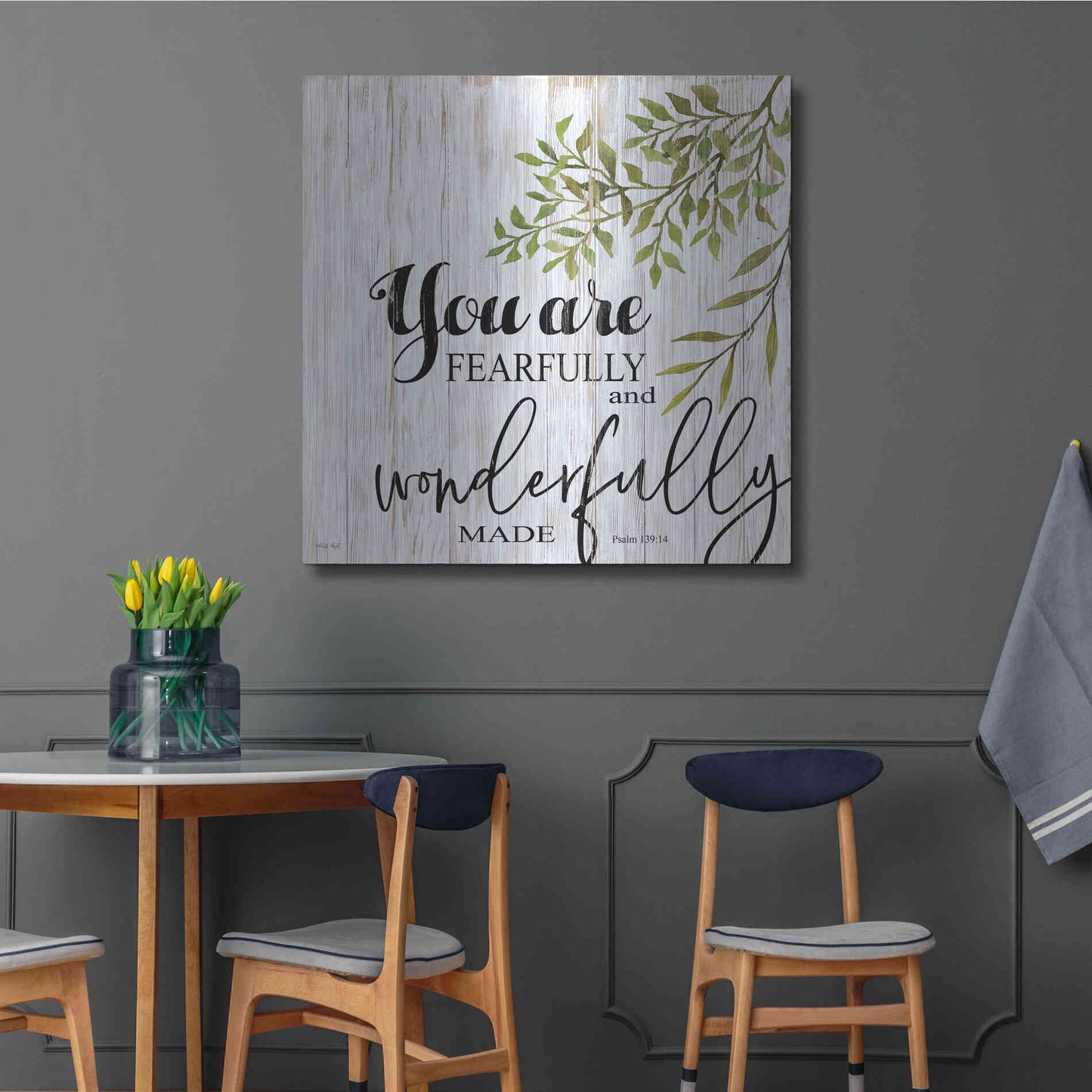 Luxe Metal Art 'You are Fearfully and Wonderfully Made' by Cindy Jacobs, Metal Wall Art,36x36