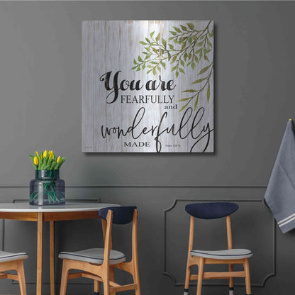 Luxe Metal Art 'You are Fearfully and Wonderfully Made' by Cindy Jacobs, Metal Wall Art,36x36