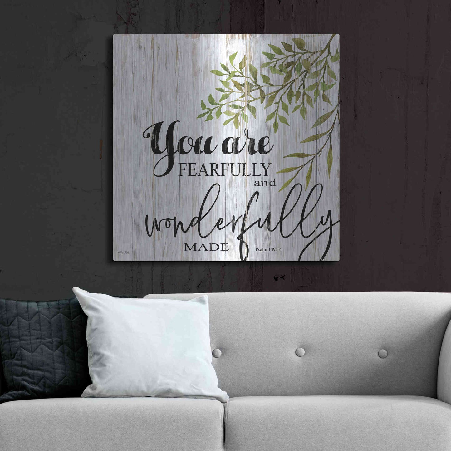 Luxe Metal Art 'You are Fearfully and Wonderfully Made' by Cindy Jacobs, Metal Wall Art,36x36