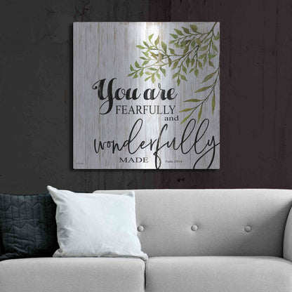 Luxe Metal Art 'You are Fearfully and Wonderfully Made' by Cindy Jacobs, Metal Wall Art,36x36