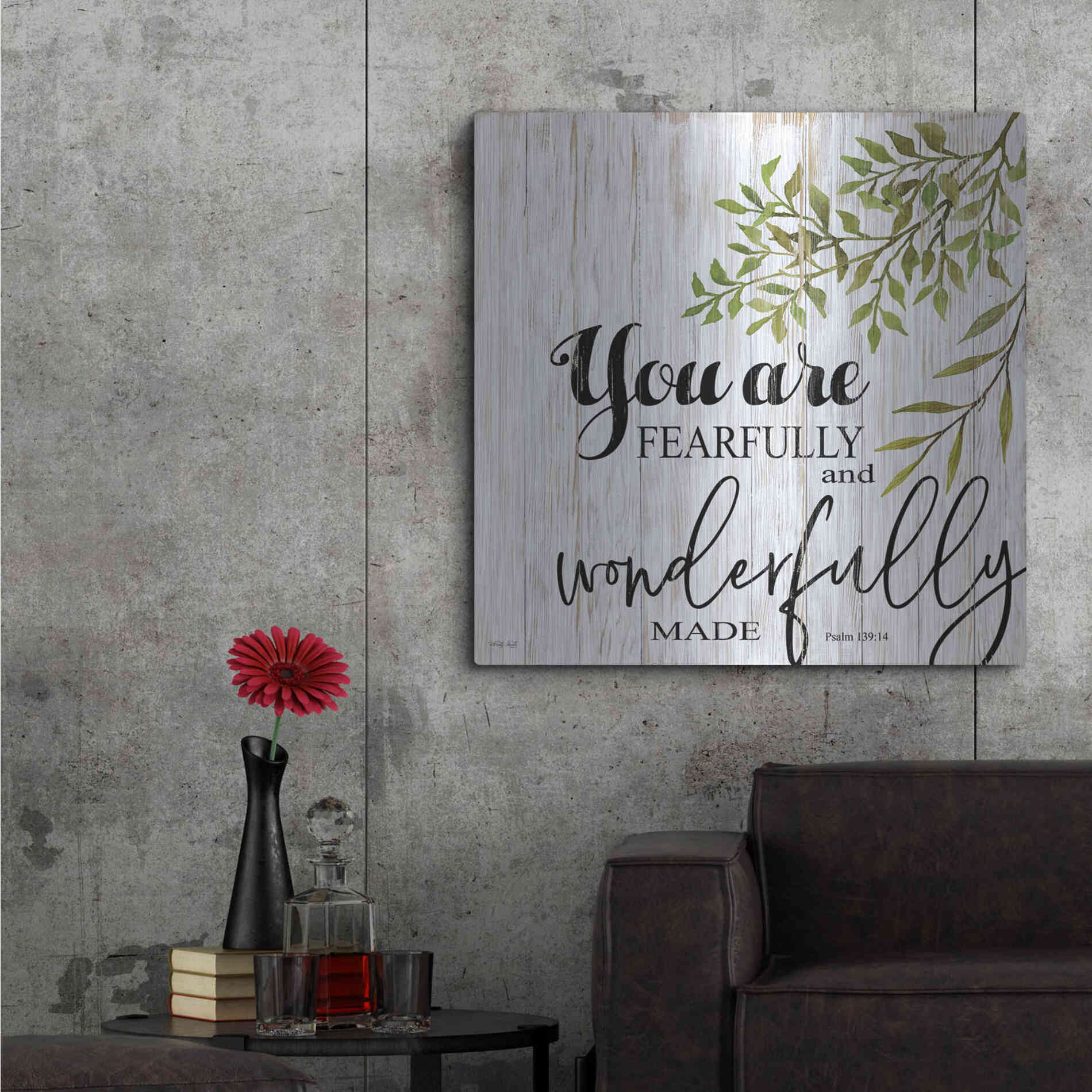 Luxe Metal Art 'You are Fearfully and Wonderfully Made' by Cindy Jacobs, Metal Wall Art,36x36