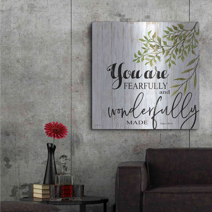 Luxe Metal Art 'You are Fearfully and Wonderfully Made' by Cindy Jacobs, Metal Wall Art,36x36