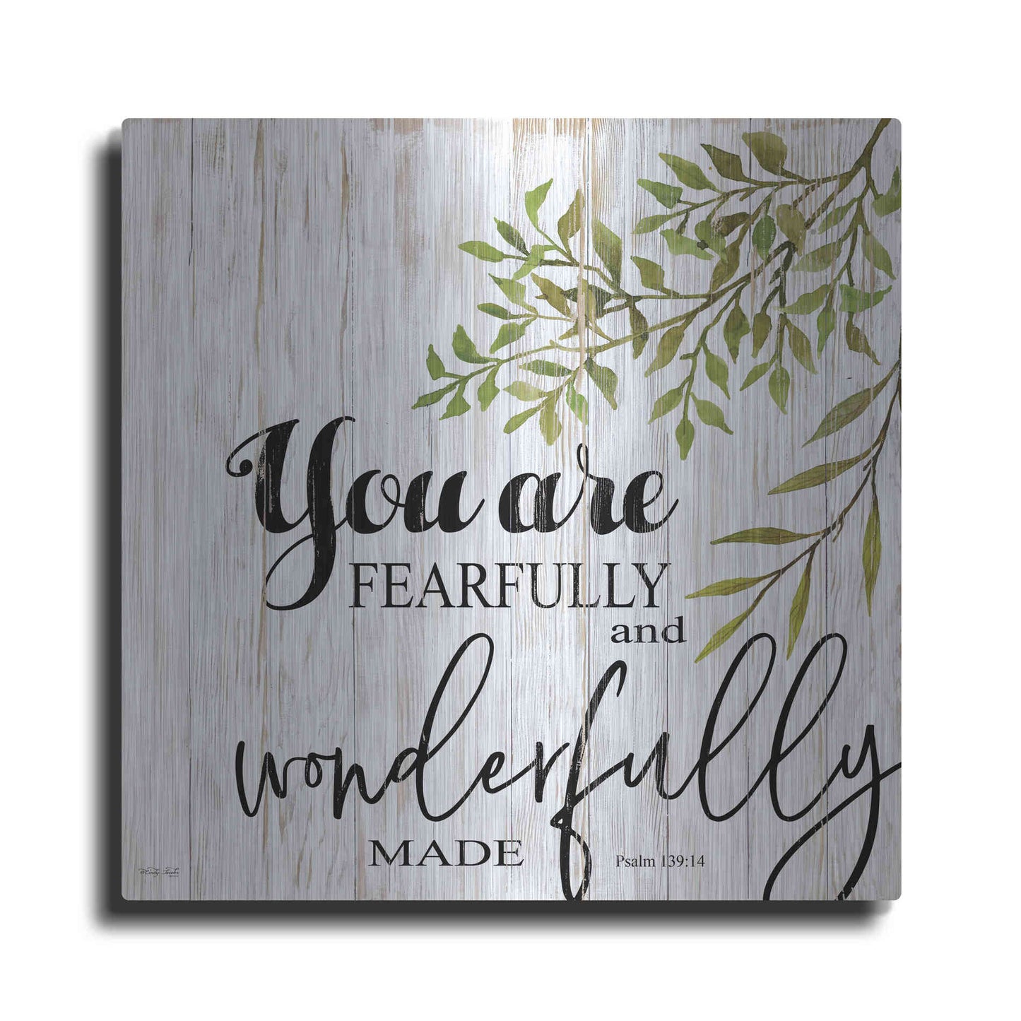 Luxe Metal Art 'You are Fearfully and Wonderfully Made' by Cindy Jacobs, Metal Wall Art