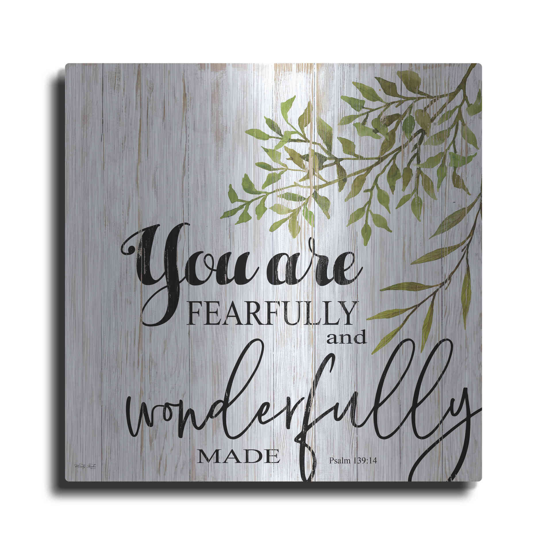 Luxe Metal Art 'You are Fearfully and Wonderfully Made' by Cindy Jacobs, Metal Wall Art