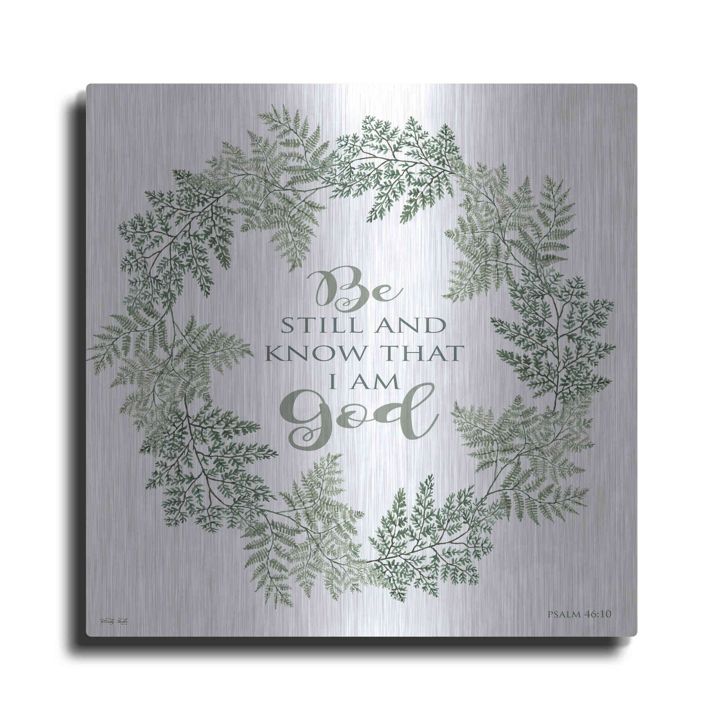 Luxe Metal Art 'Be Still Wreath' by Cindy Jacobs, Metal Wall Art