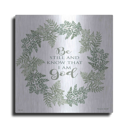 Luxe Metal Art 'Be Still Wreath' by Cindy Jacobs, Metal Wall Art