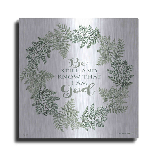 Luxe Metal Art 'Be Still Wreath' by Cindy Jacobs, Metal Wall Art