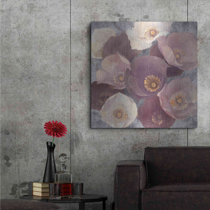 Luxe Metal Art 'Eventide Plum' by Albena Hristova, Metal Wall Art,36x36