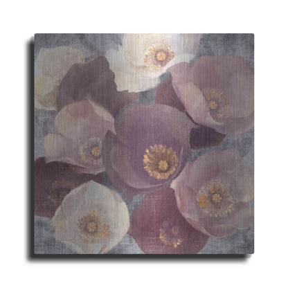 Luxe Metal Art 'Eventide Plum' by Albena Hristova, Metal Wall Art