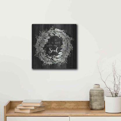 Luxe Metal Art 'It Is Well With My Soul' by Cindy Jacobs, Metal Wall Art,12x12