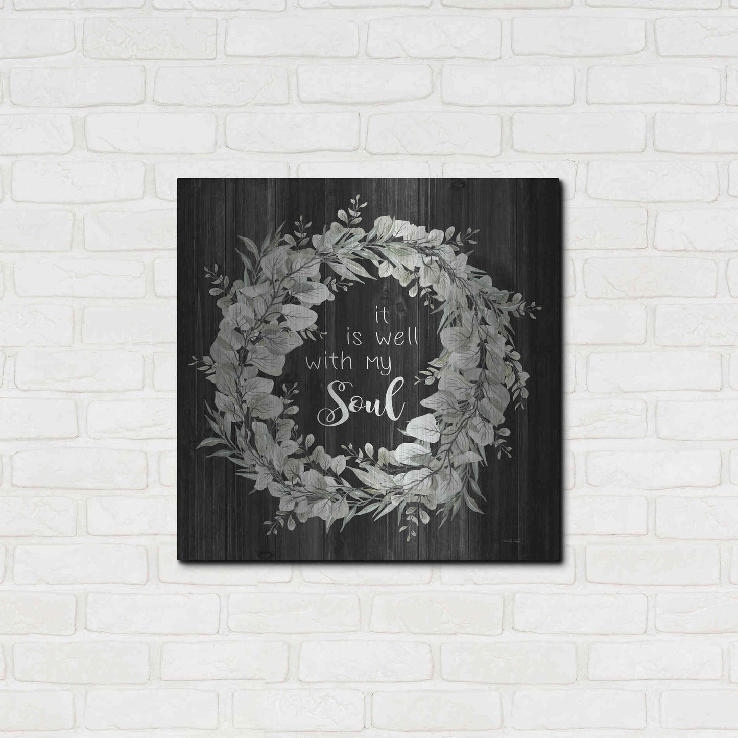 Luxe Metal Art 'It Is Well With My Soul' by Cindy Jacobs, Metal Wall Art,24x24