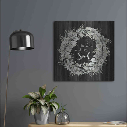 Luxe Metal Art 'It Is Well With My Soul' by Cindy Jacobs, Metal Wall Art,24x24