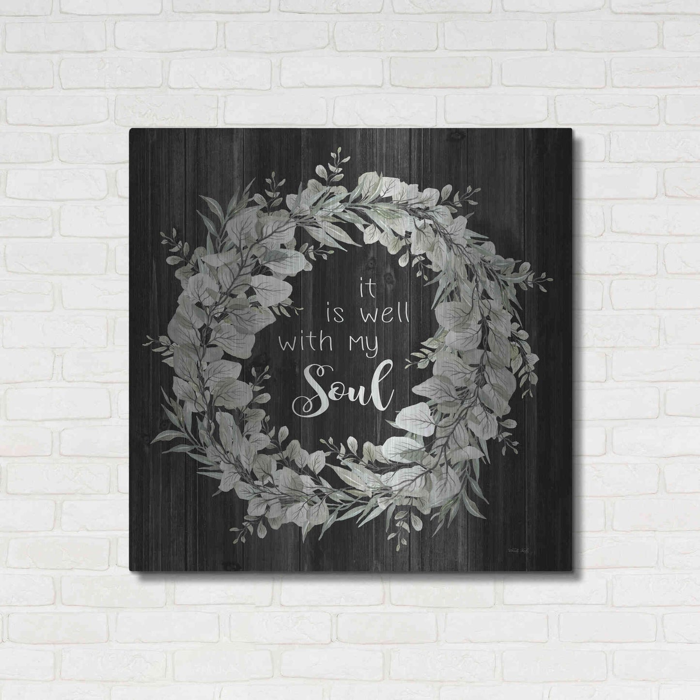 Luxe Metal Art 'It Is Well With My Soul' by Cindy Jacobs, Metal Wall Art,36x36