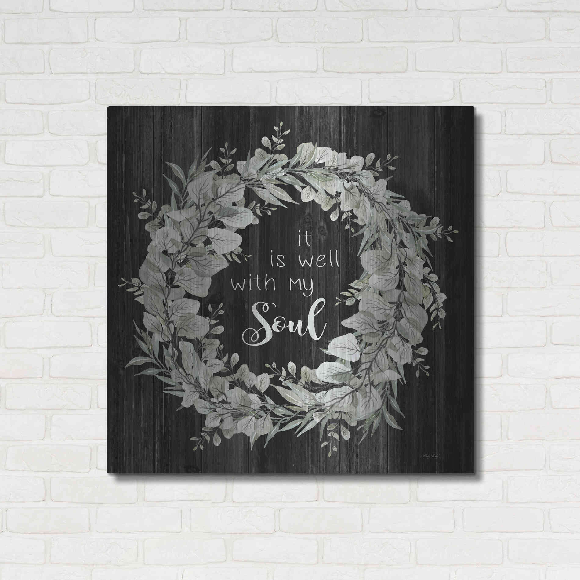 Luxe Metal Art 'It Is Well With My Soul' by Cindy Jacobs, Metal Wall Art,36x36
