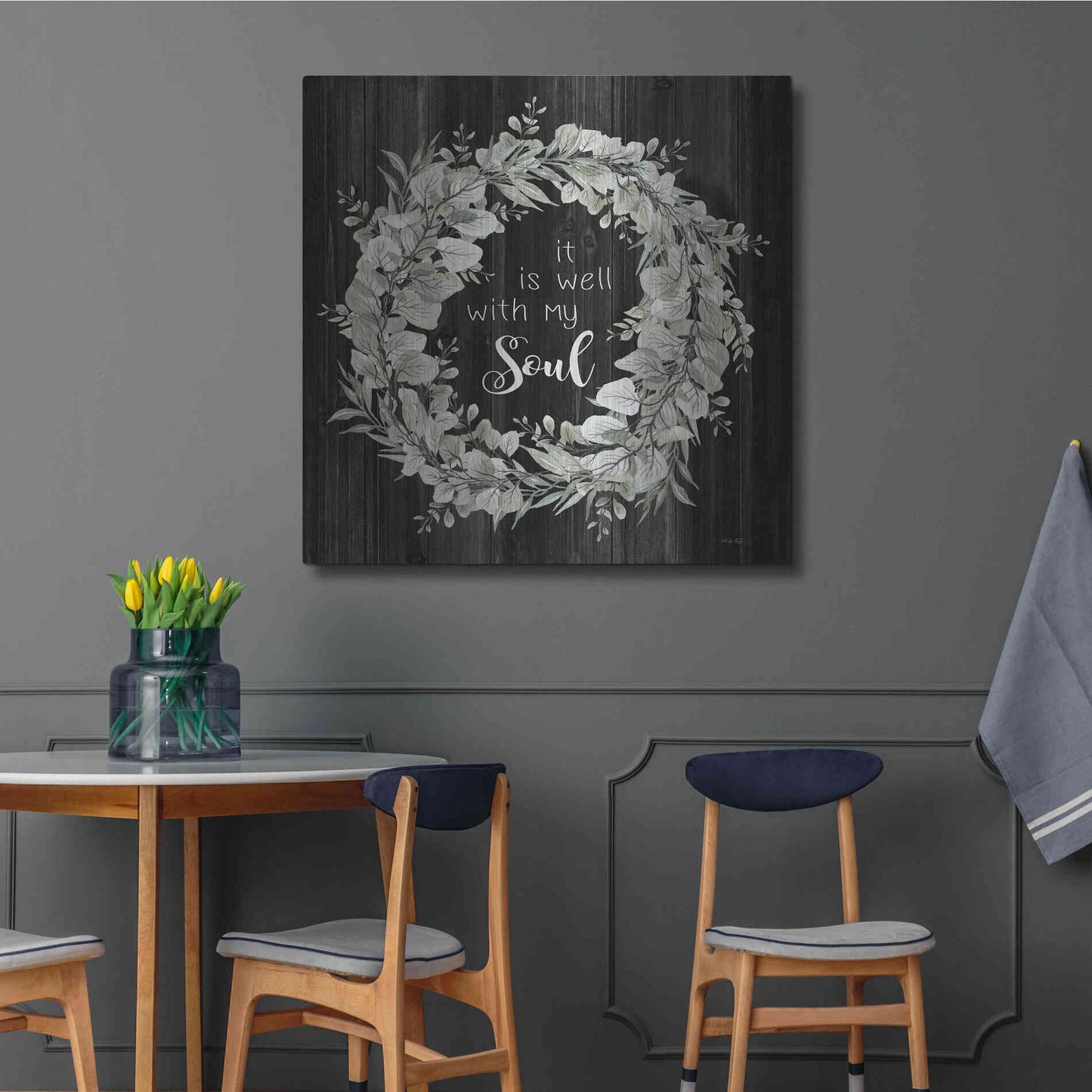 Luxe Metal Art 'It Is Well With My Soul' by Cindy Jacobs, Metal Wall Art,36x36