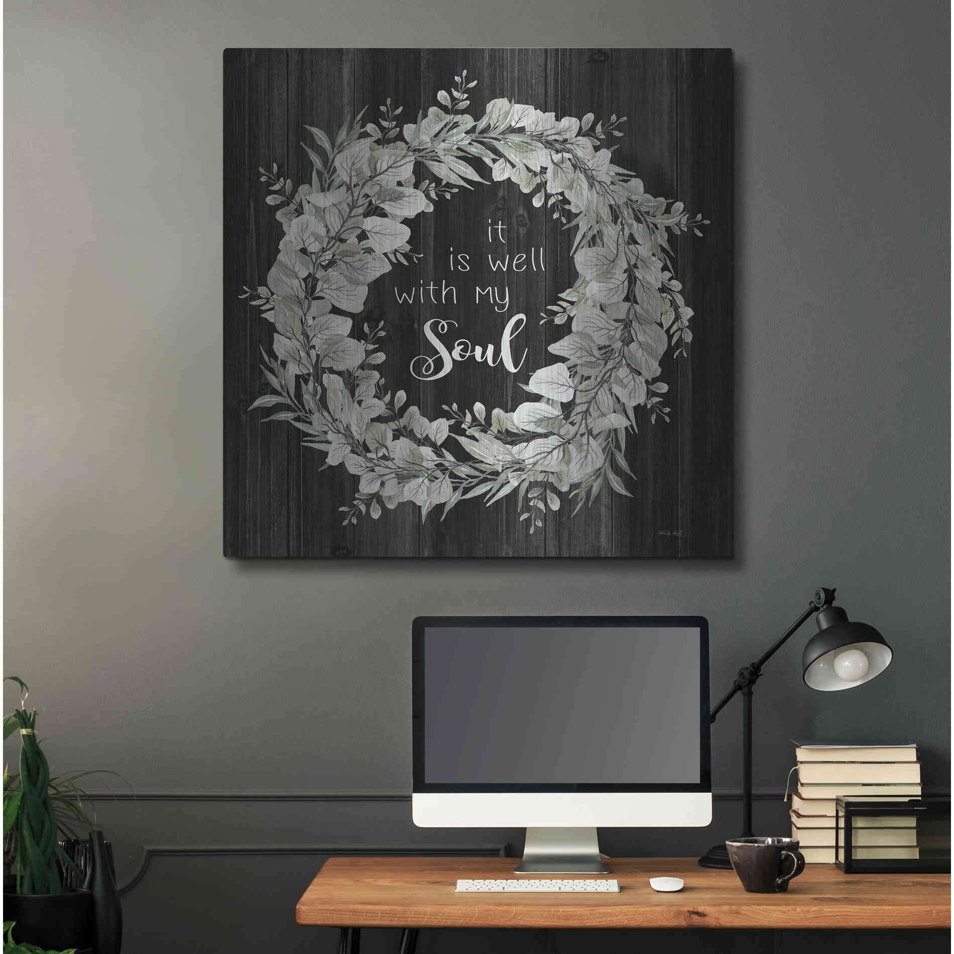 Luxe Metal Art 'It Is Well With My Soul' by Cindy Jacobs, Metal Wall Art,36x36