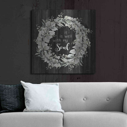 Luxe Metal Art 'It Is Well With My Soul' by Cindy Jacobs, Metal Wall Art,36x36