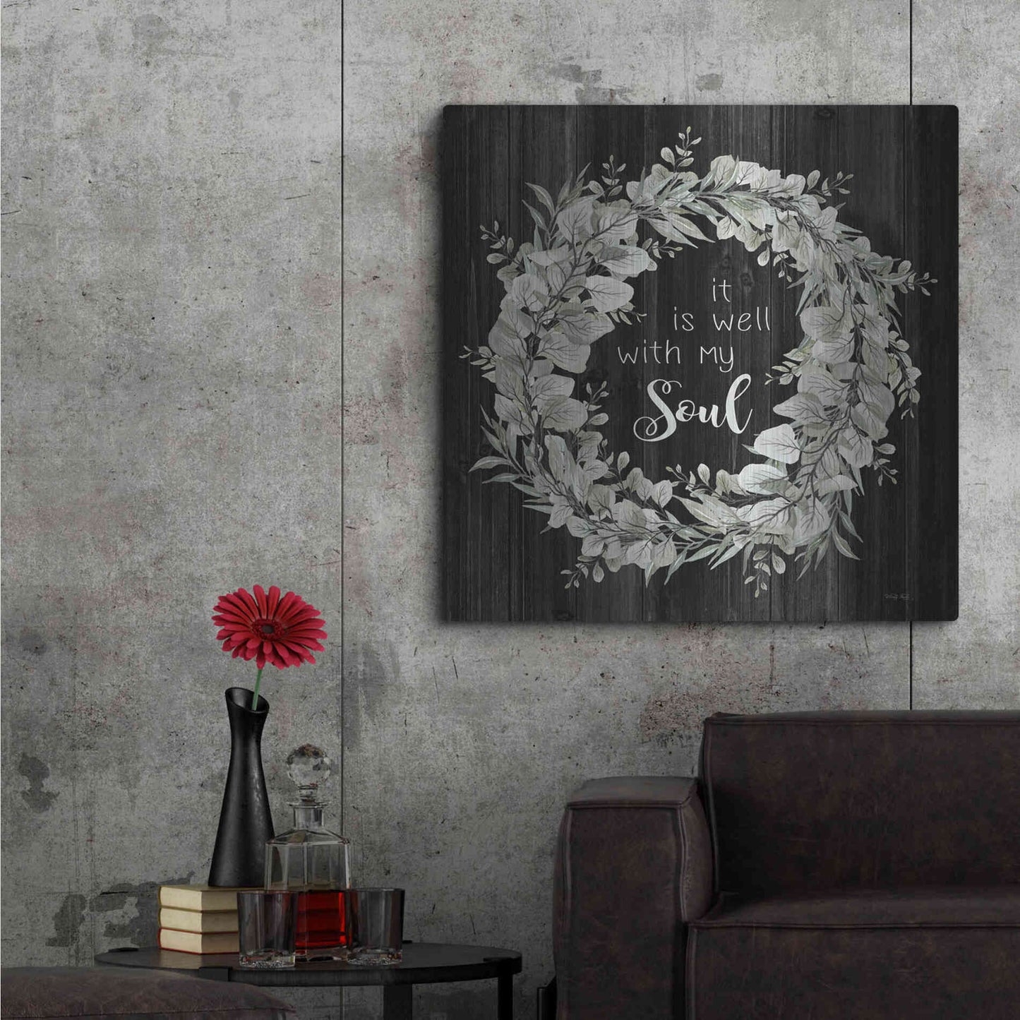 Luxe Metal Art 'It Is Well With My Soul' by Cindy Jacobs, Metal Wall Art,36x36