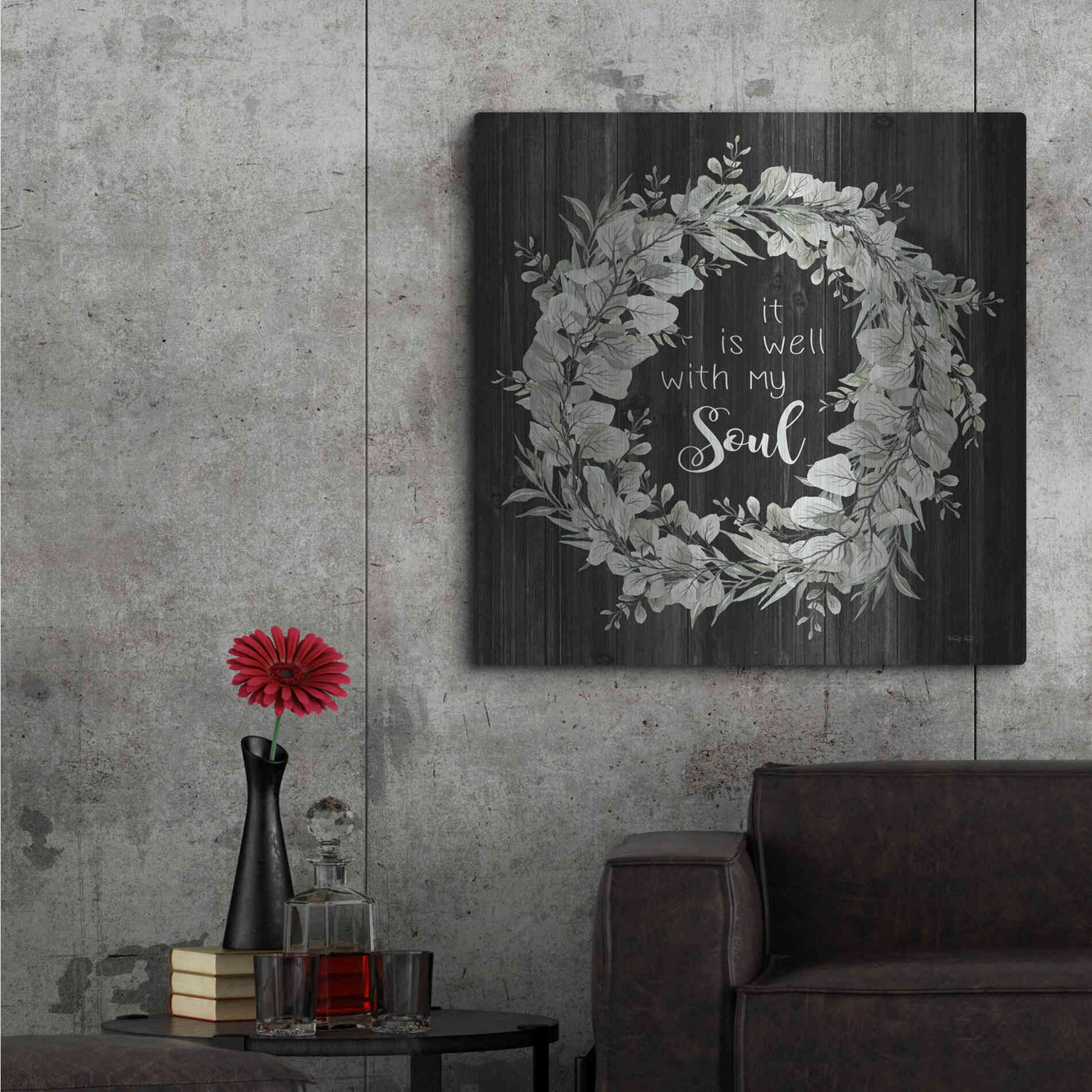 Luxe Metal Art 'It Is Well With My Soul' by Cindy Jacobs, Metal Wall Art,36x36