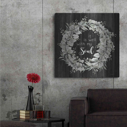 Luxe Metal Art 'It Is Well With My Soul' by Cindy Jacobs, Metal Wall Art,36x36