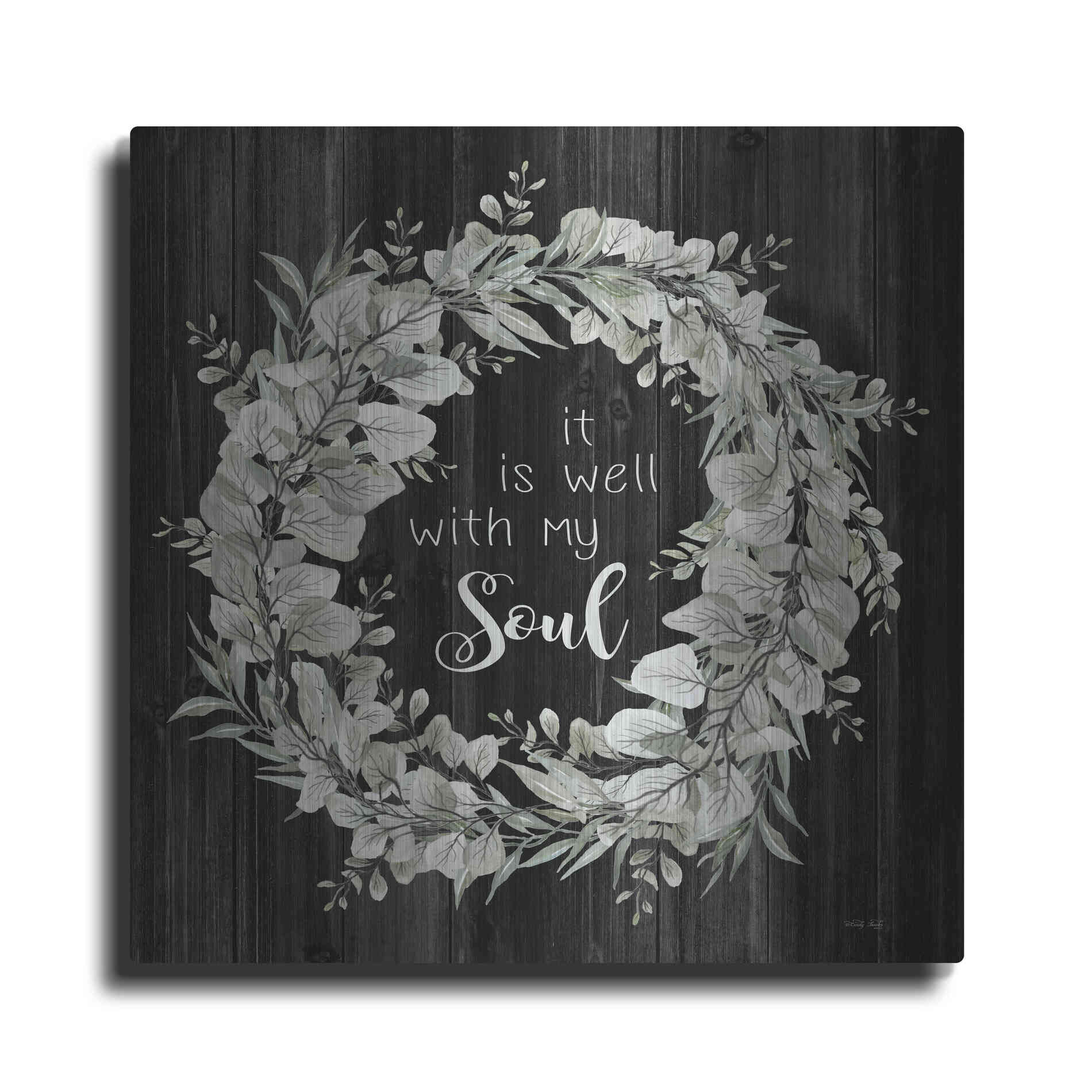 Luxe Metal Art 'It Is Well With My Soul' by Cindy Jacobs, Metal Wall Art