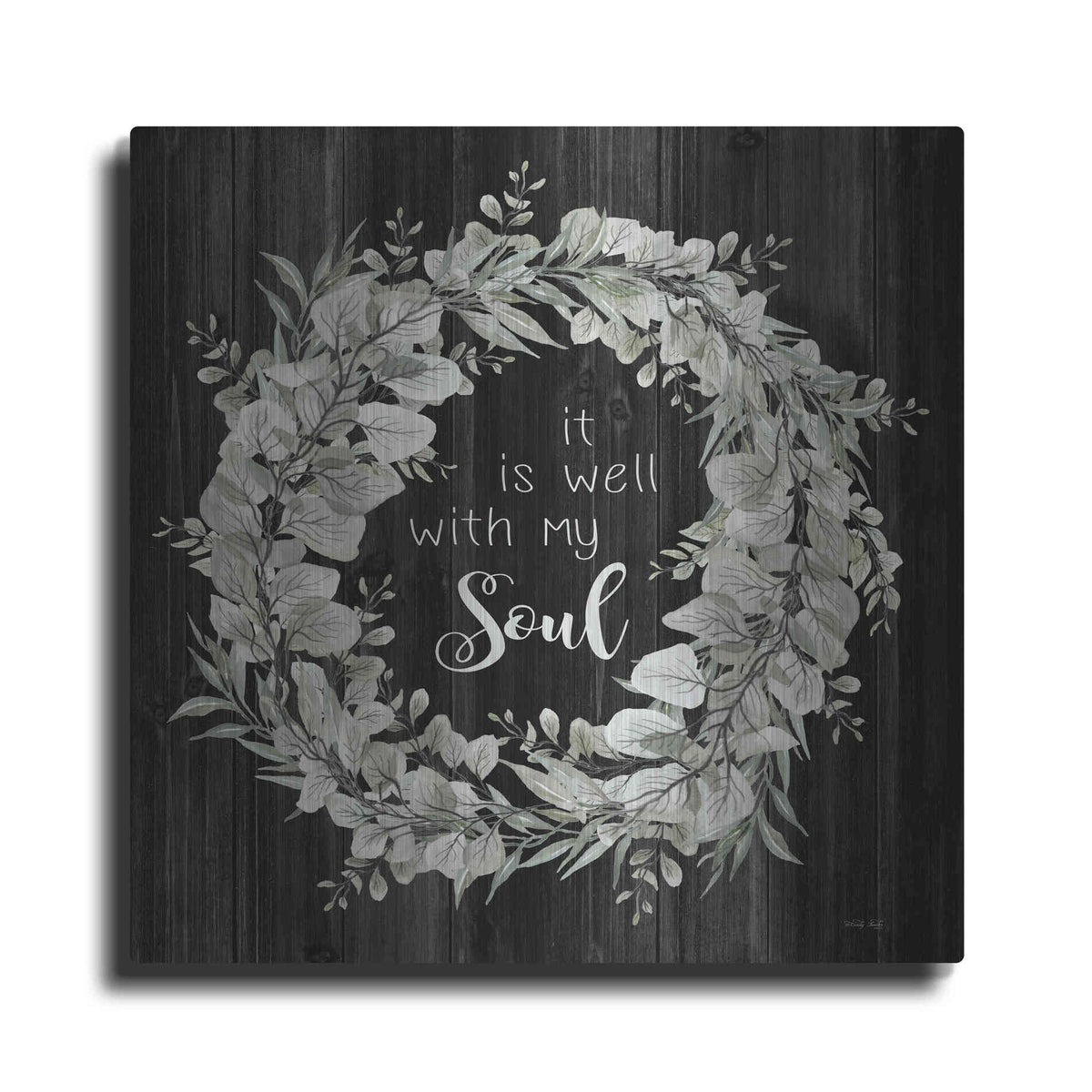 Luxe Metal Art 'It Is Well With My Soul' by Cindy Jacobs, Metal Wall Art