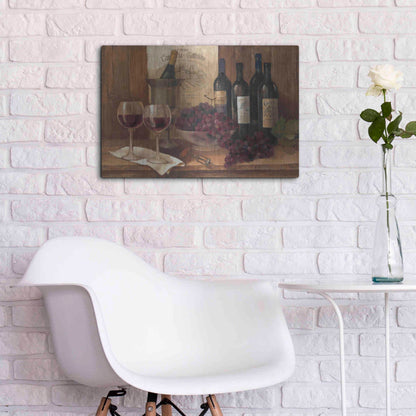 Luxe Metal Art 'Vintage Wine' by Albena Hristova, Metal Wall Art,24x16