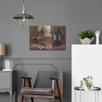 Luxe Metal Art 'Vintage Wine' by Albena Hristova, Metal Wall Art,24x16