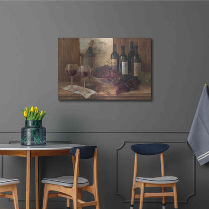 Luxe Metal Art 'Vintage Wine' by Albena Hristova, Metal Wall Art,36x24