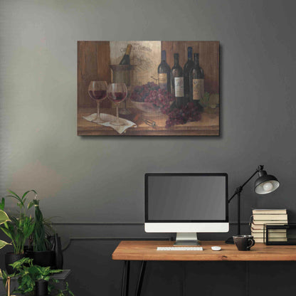Luxe Metal Art 'Vintage Wine' by Albena Hristova, Metal Wall Art,36x24