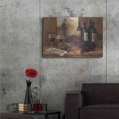 Luxe Metal Art 'Vintage Wine' by Albena Hristova, Metal Wall Art,36x24