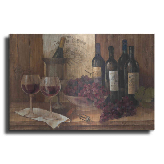 Luxe Metal Art 'Vintage Wine' by Albena Hristova, Metal Wall Art