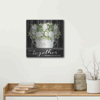 Luxe Metal Art 'And So Together' by Cindy Jacobs, Metal Wall Art,12x12