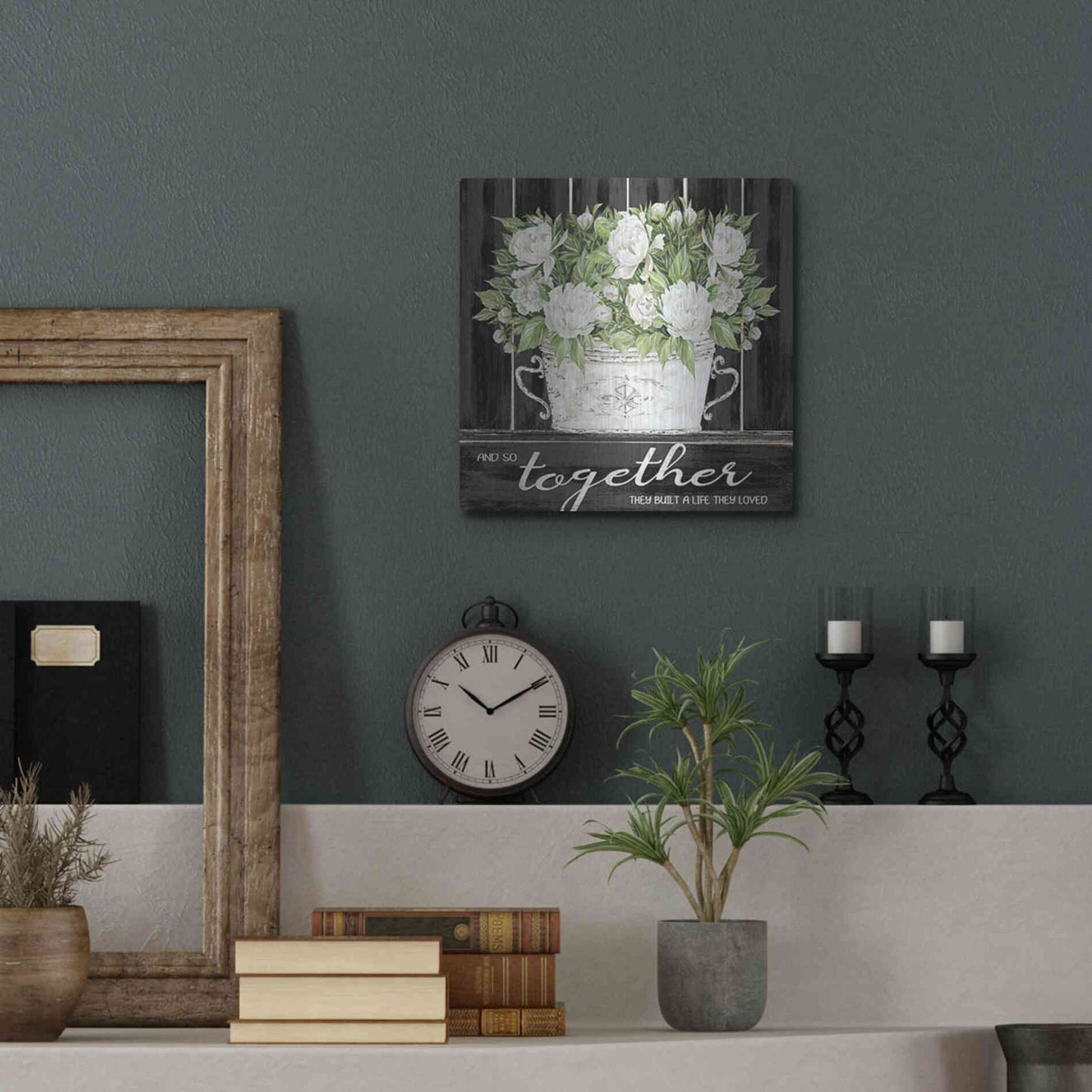 Luxe Metal Art 'And So Together' by Cindy Jacobs, Metal Wall Art,12x12