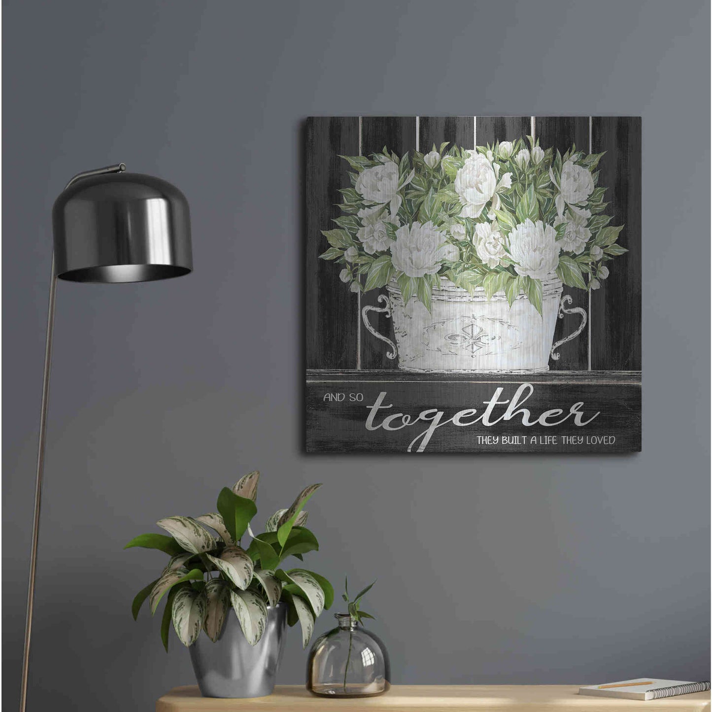 Luxe Metal Art 'And So Together' by Cindy Jacobs, Metal Wall Art,24x24