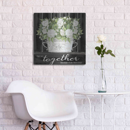 Luxe Metal Art 'And So Together' by Cindy Jacobs, Metal Wall Art,24x24