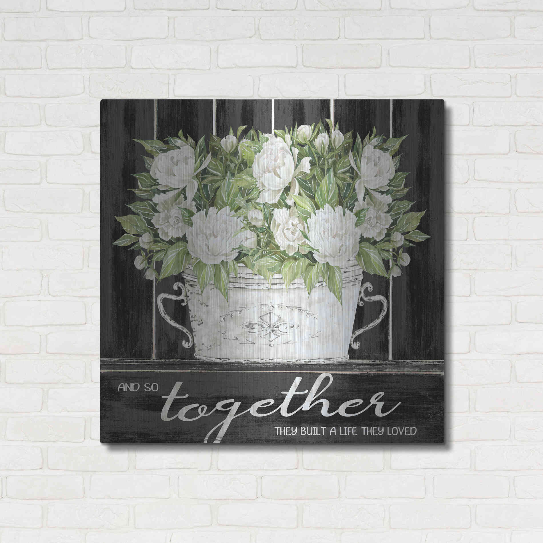 Luxe Metal Art 'And So Together' by Cindy Jacobs, Metal Wall Art,36x36