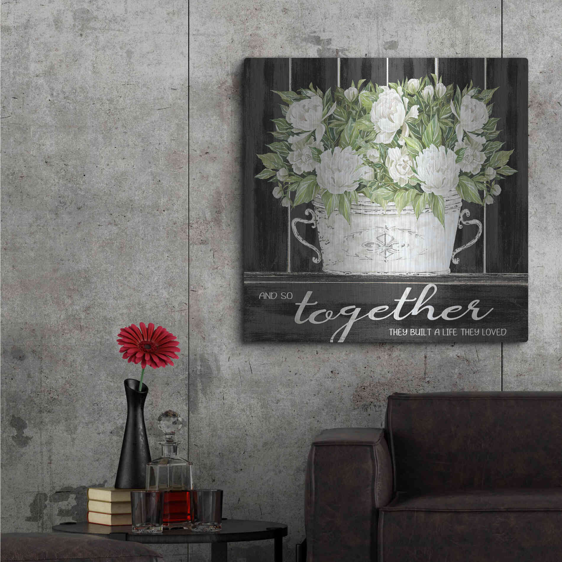 Luxe Metal Art 'And So Together' by Cindy Jacobs, Metal Wall Art,36x36