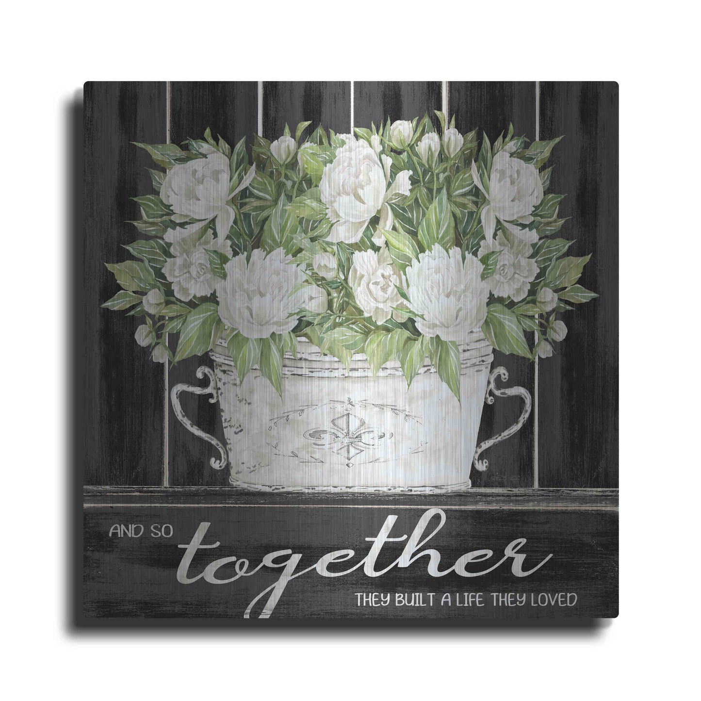 Luxe Metal Art 'And So Together' by Cindy Jacobs, Metal Wall Art