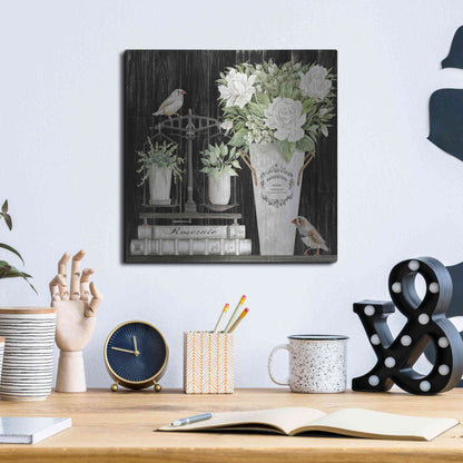 Luxe Metal Art 'Roses and Scales' by Cindy Jacobs, Metal Wall Art,12x12