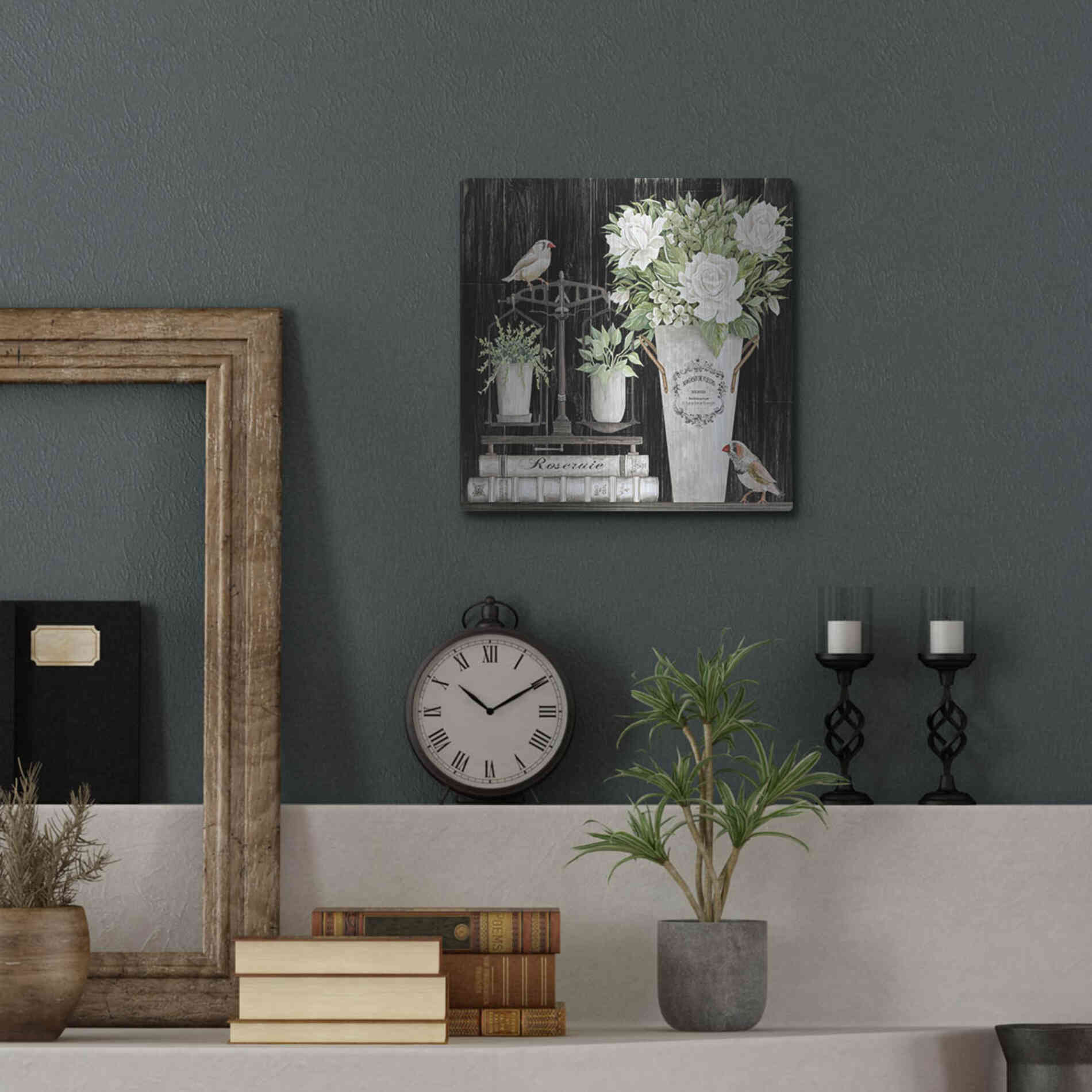 Luxe Metal Art 'Roses and Scales' by Cindy Jacobs, Metal Wall Art,12x12