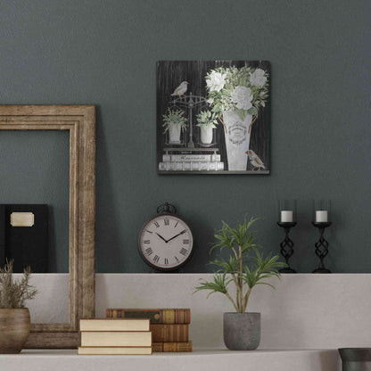 Luxe Metal Art 'Roses and Scales' by Cindy Jacobs, Metal Wall Art,12x12