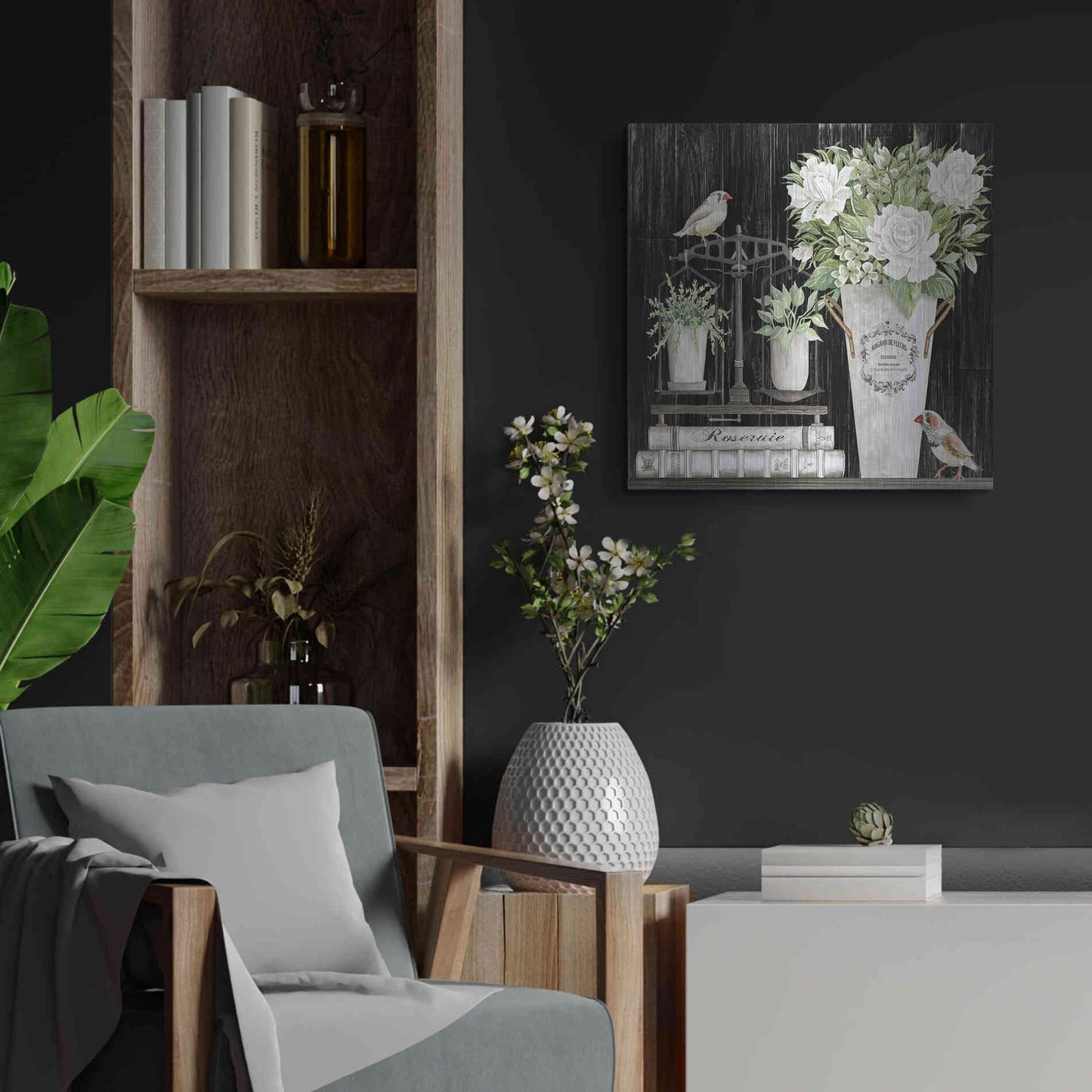 Luxe Metal Art 'Roses and Scales' by Cindy Jacobs, Metal Wall Art,24x24