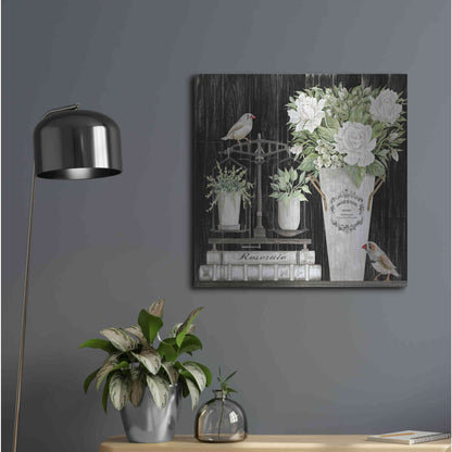 Luxe Metal Art 'Roses and Scales' by Cindy Jacobs, Metal Wall Art,24x24