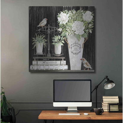 Luxe Metal Art 'Roses and Scales' by Cindy Jacobs, Metal Wall Art,36x36