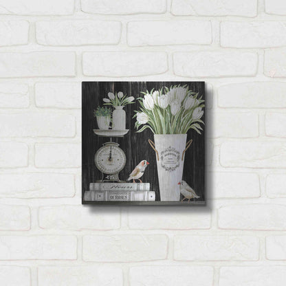 Luxe Metal Art 'Tulips and Scales' by Cindy Jacobs, Metal Wall Art,12x12